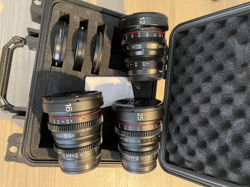 3x Meike MFT M43 Cinema Lens Set (12mm, 16mm, 25mm) T2.2 Micro Four Thirds