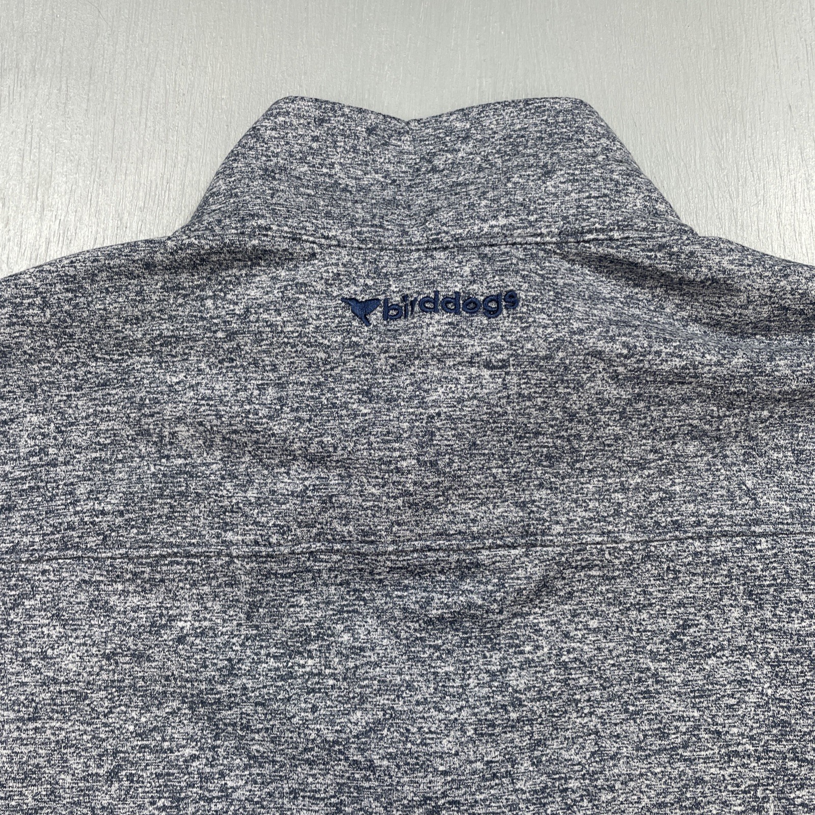 Birddogs Shirt Men Medium 1/4 Quarter Zip Performance Pullover Golf Navy Heather