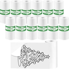 12 Rolls Mini Thermal Printer Sticker Paper, 57X25Mm, High-Contrast Sticker Pape