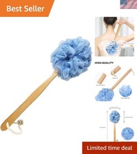 Back Scrubber for Shower Body, Long Handle Bath Brush with Loofah Sponge, E...
