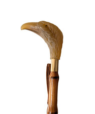 Vintage Long Shoe Horn 22" Eagle Handle Bamboo Bakelite Made in Italy Nice 