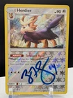 Ryan Fitzpatrick Herdier Signed AUTO PSA COA Pokémon SM Base Set Reverse Holo