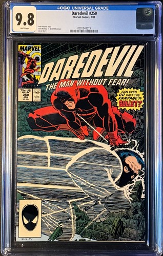 DAREDEVIL #250 (Marvel, 1988) CGC 9.8 WHITE PAGES John Romita Jr, Cover!