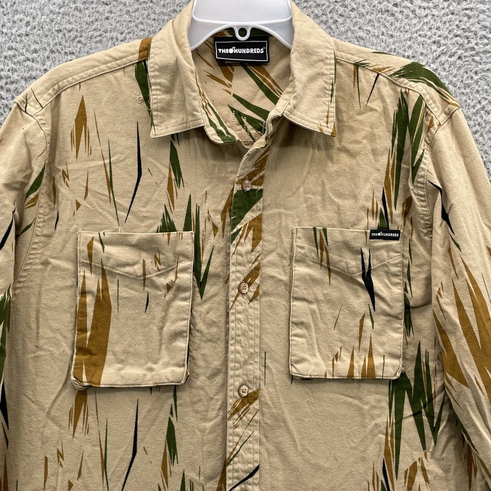 Camisa de Franela The Hundreds Hombres XL Camuflada Western Skate Rodeo Vaquero Ropa de Calle Y2k Foto 3 de 4