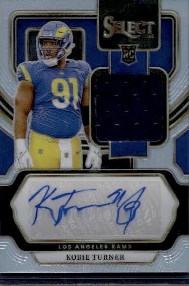 Kobie Turner Panini Select Rookie Signature Memorabilia #RSMKTU Blue Prizm