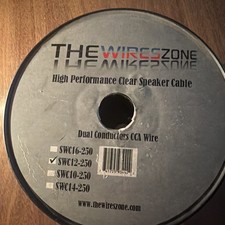 Car Home Audio 12 Gauge Speaker Wire Transparent Clear Cable 12AWG 125 Ft