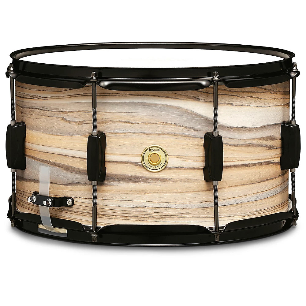 TAMA Woodworks 14x8 Poplar Snare Drum Natural Zebrawood Wrap 30390₽