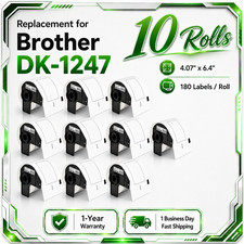 DK-1247 (4.07 in x 6.4 in) Shipping Labels Replacement for Brother QL Printers