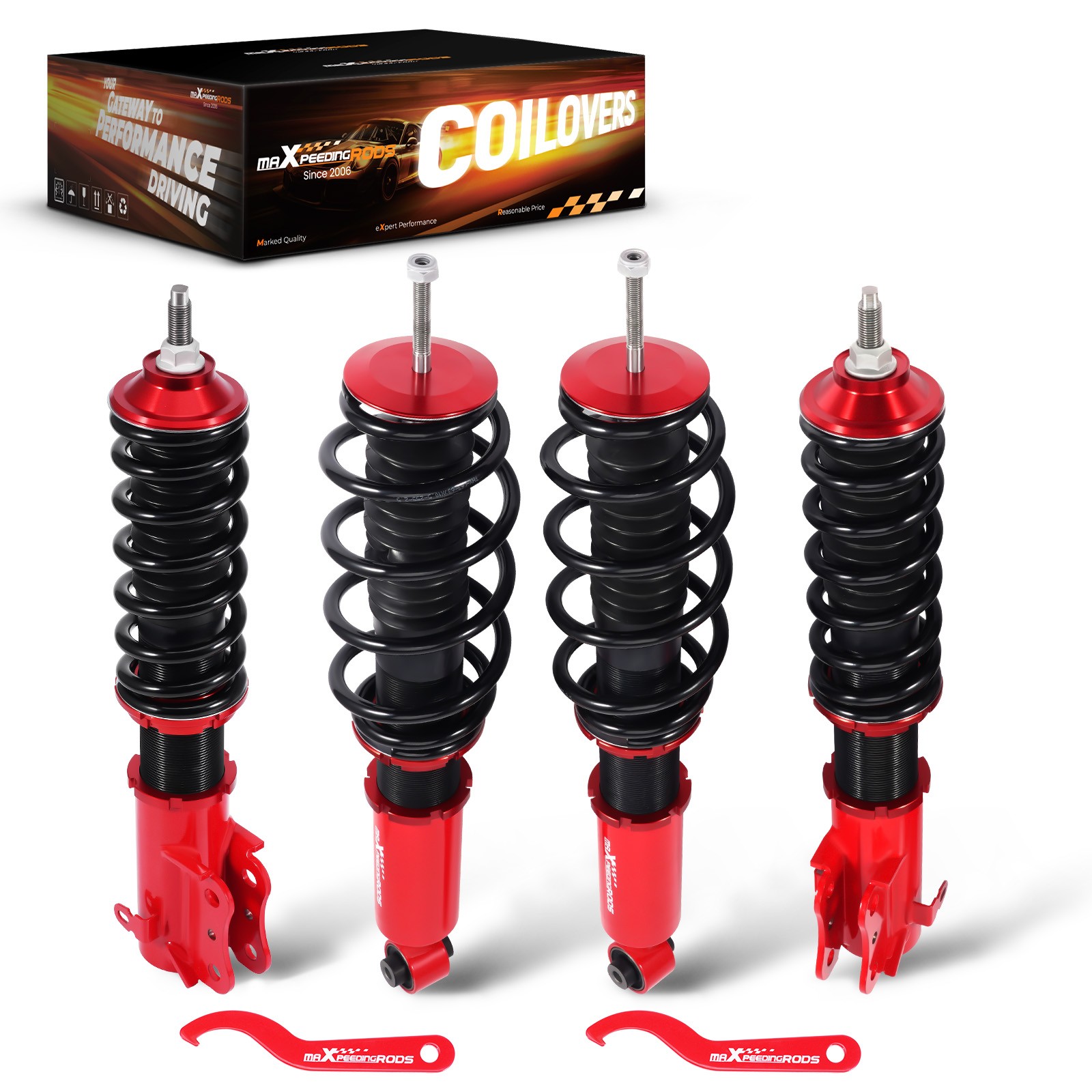 MaXpeedingrods 코일오버 서스펜션 로워링 키트 (VW 골프 (MK2/MK3) 1985-2000용) 3