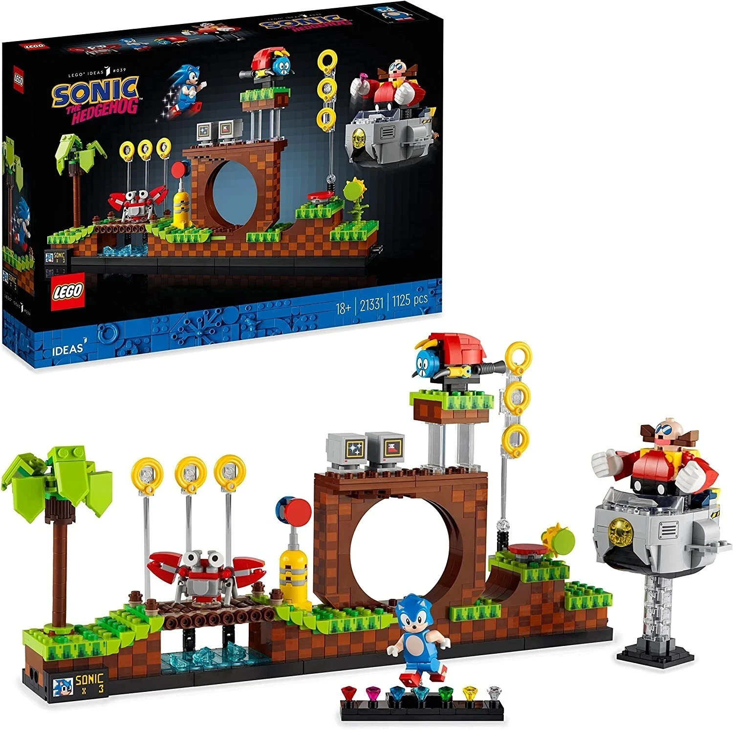 Lego 21331 Sonic the Hedgehog Green Hill Zone (1125 pezzi) 18+ nuovo con scatola