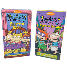 Rugrats Vacation Bedtime Bash VHS 1997 Tapes Nickelodeon Kid Cartoons LOT of 2