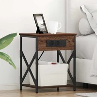 Nachttisch 2 Stk. Braun Eichen-Optik 41 X 31 X 51 Cm