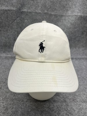 Polo by Ralph Lauren ホワイトキャップ USA製 Polo Ralph Lauren Hat Cap Mens OSFM White Cotton Strap Back