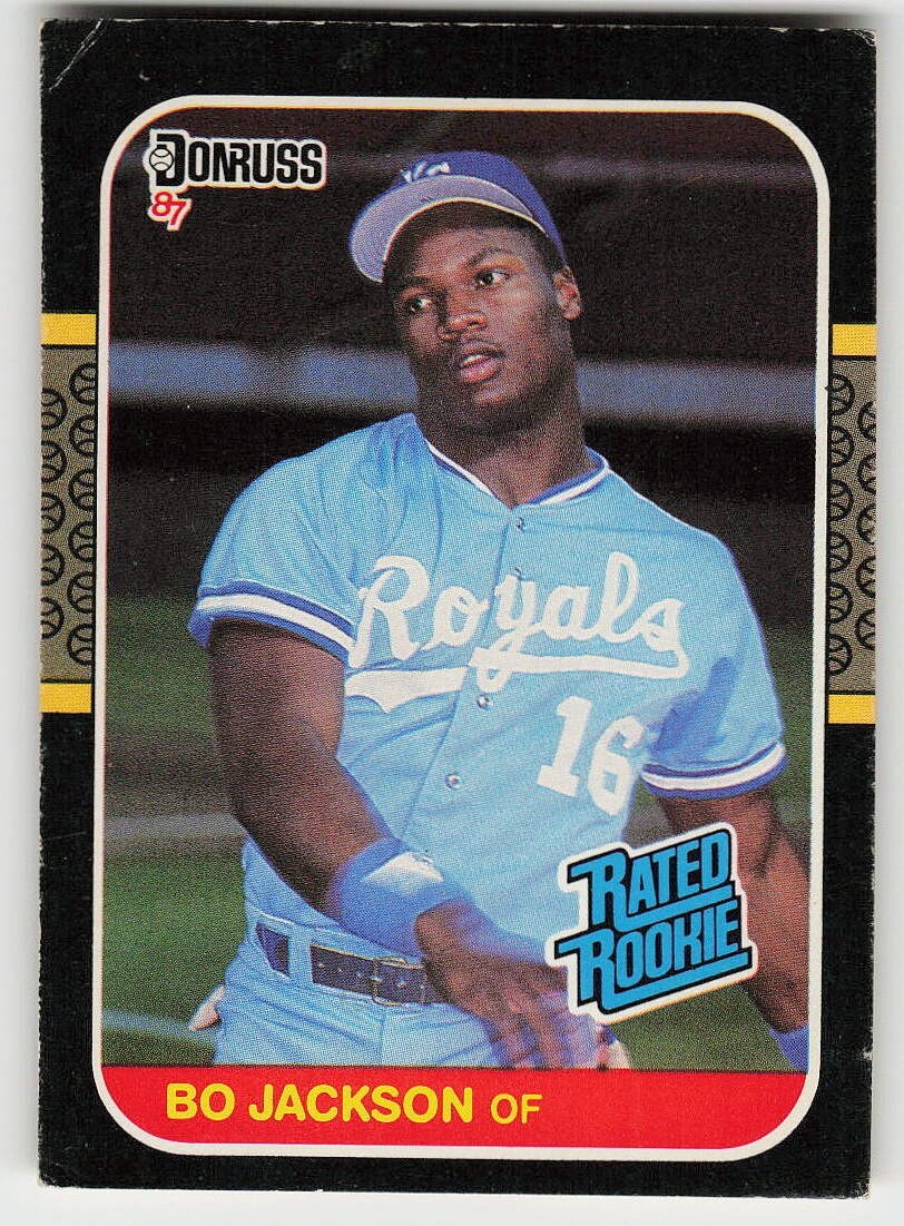 1987 Donruss #35 Bo Jackson (low grade) BASEBALL Kansas City Royals