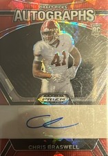 2024 Panini Prizm Draft Picks Draft Picks Autographs#59 Chris Braswell Red Ice