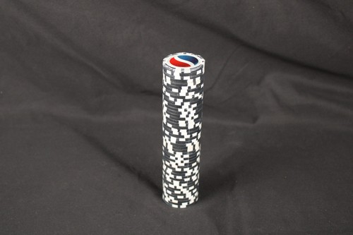 Pepsi Poker Chip Roll Golf Ball Marker Classic Pepsi Logo 50 Roll Black Sides - Picture 5 of 6