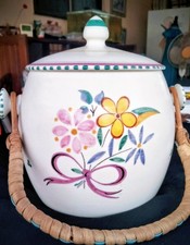 POOLE POTTERY BISCUIT BARREL. LILY PEDLEY -  ART DECO 1925-32