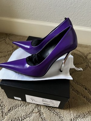 Versace Authentic Women's Stiletto Shoes 37.5 US 7.5 Brand New In Box Black