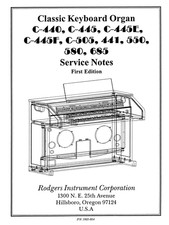 Rodgers C440-441-445 C-505-550-580 C-685 service manual schematic schematic notes