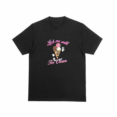 LICK ME UNTIL ICE CREAM T-Shirt lustig Neuheit Oberteil unhöflicher Witz Tee 127