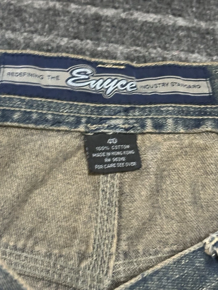 Jeans holgados descoloridos vintage Y2K Enyce patinador blanqueado 40x30 lavado loco grunge Foto 4 de 4