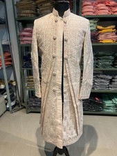 handwork Sherwani Men Wedding Party Indo Western Indian Pakistani Ethnic Wear