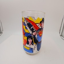 VTG 1978 PEPSI DC COMICS SUPERMAN Movie Glass  Lois Lane is saved by her hero.
