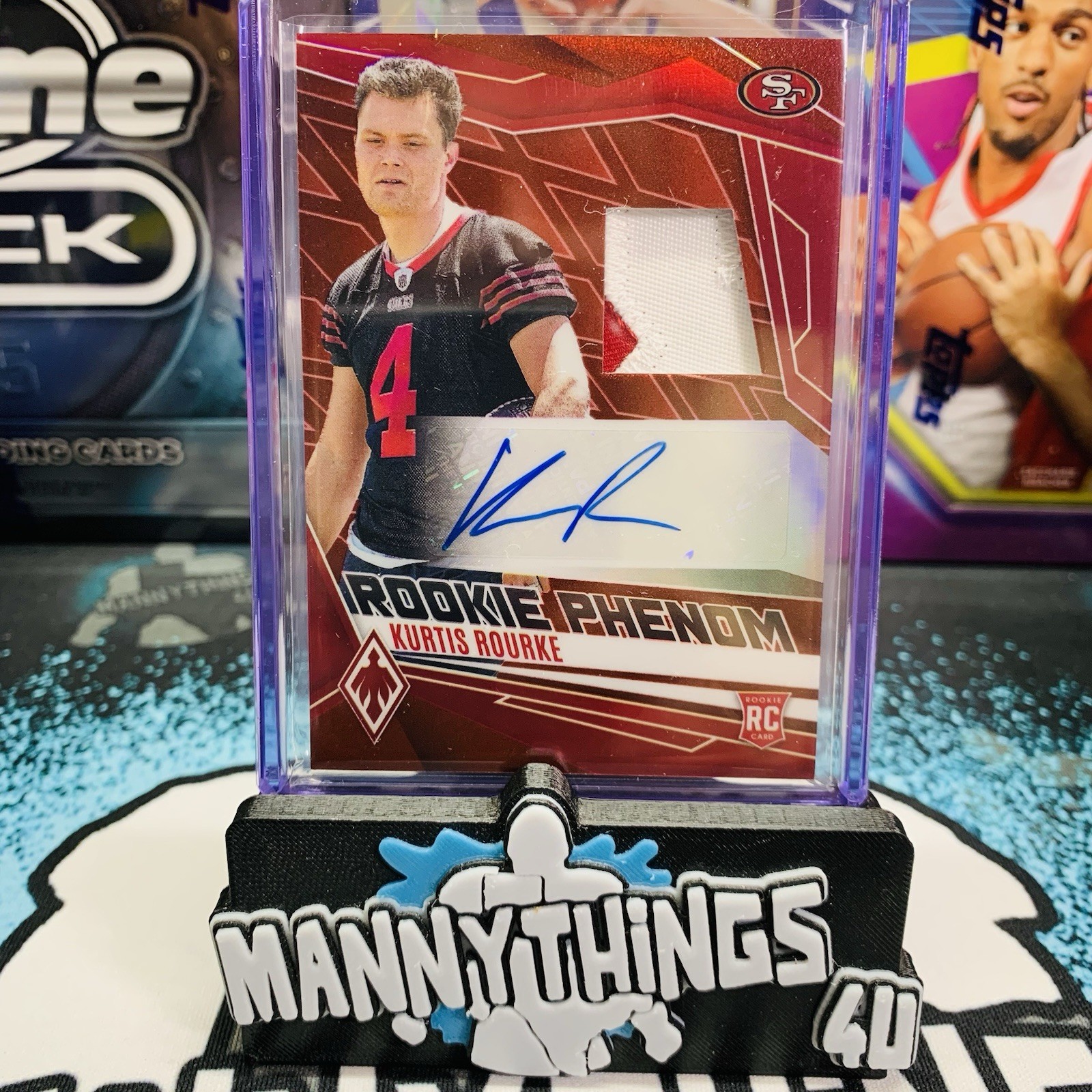 Kurtis Rourke Rpa Card 2025 Phoenix Kurtis Rourke Rookie Phenom Patch Auto SP /99 49ers Red ...