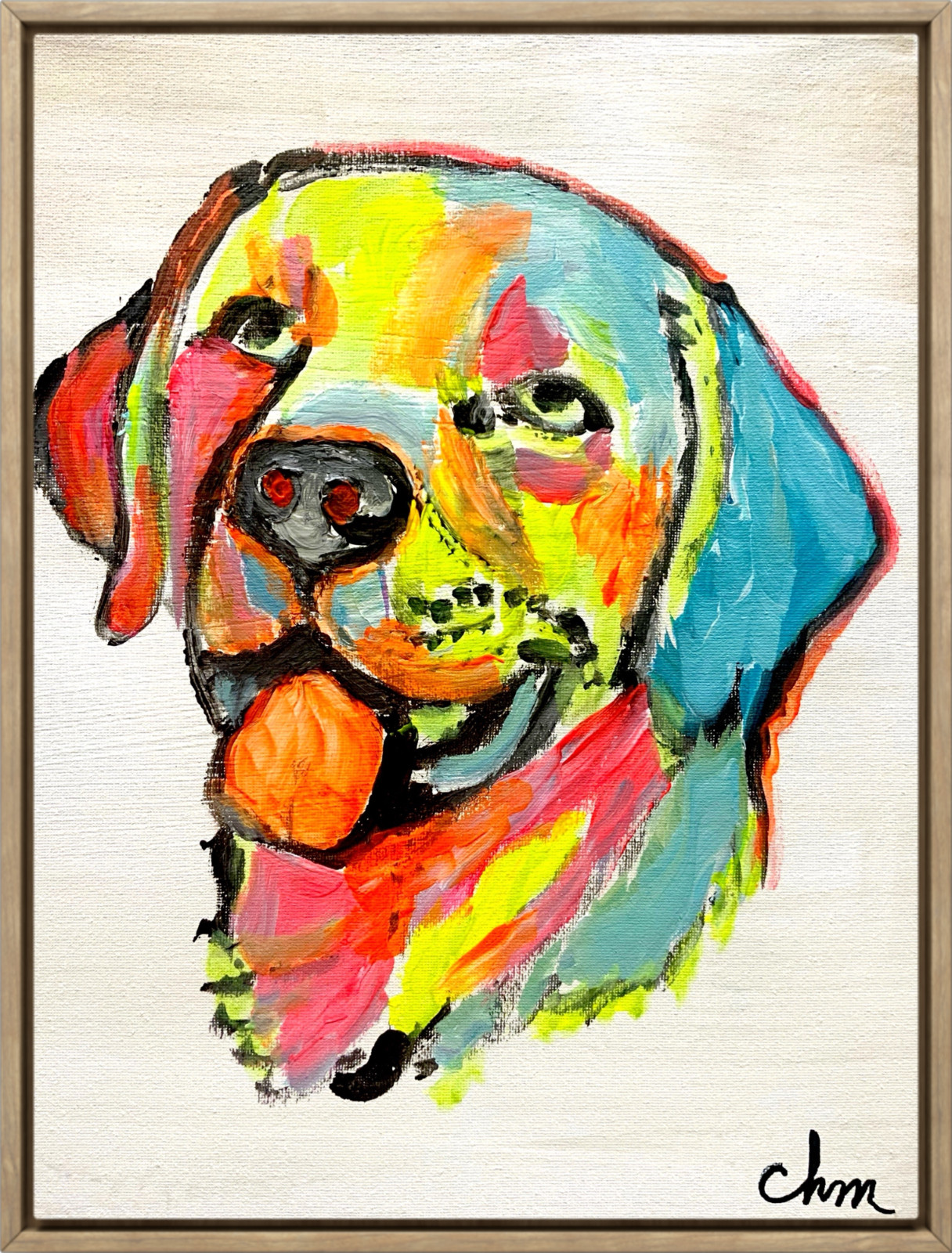 11 x 14 CHM ORIGINAL EXPRESSIONISM HANDMADE SIGNED COLORFUL PAINTING ON CANVAS