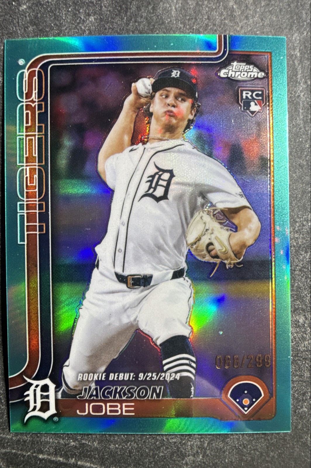 2025 Topps Chrome Update #USC48 Jackson Jobe  Teal Refractor /299 RC Rookie