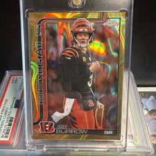 2025 Topps Chrome Football Joe Burrow Gold Lava  /50 Cincinnati Bengals
