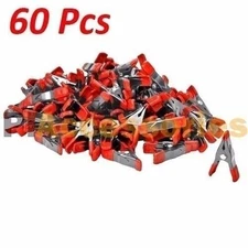 60x 2 inch Mini Metal Spring Clamps w/ Red Rubber Tips Tool LOT of 60 Pcs Pack