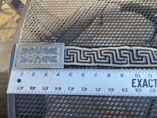 Vintage NEEDLEPOINT GREY, BLACK BELT 1970  s. 40.5 to 44. Handmade