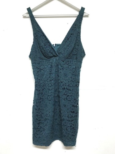Vestido TOPSHOP Edición Limitada Hunter Verde Encaje Talla 12 EE. UU. ($68) NUEVO CON ETIQUETAS - Imagen 1 de 7