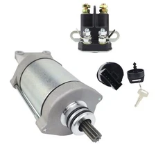 For Polaris Starter Motor & Relay Sportsman MV7 2005 with Ignition Key Switch
