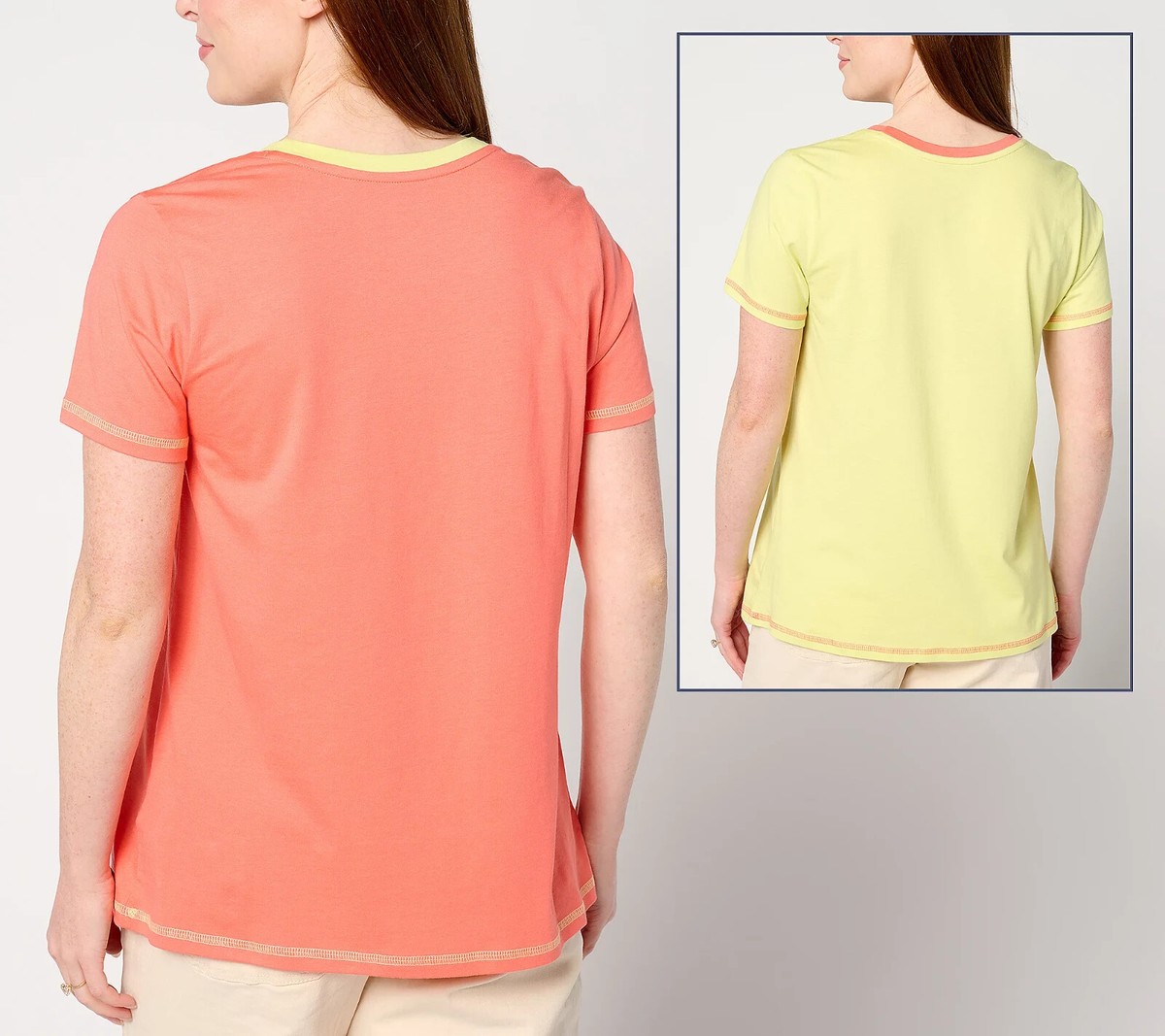 LOGO Principles Lori Goldstein Colorblock 2Pack Tops-Mint