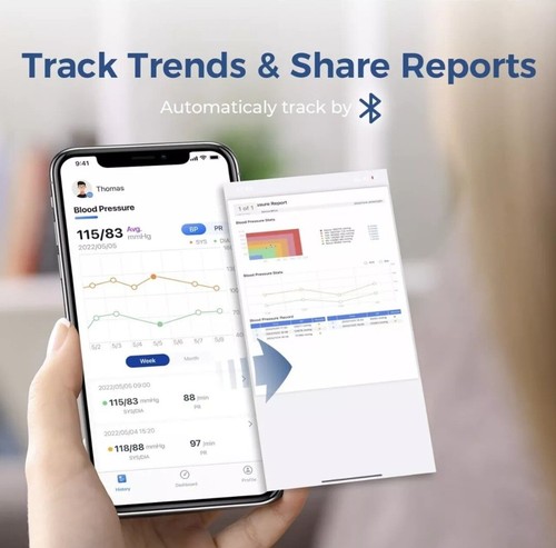 New BP2A Smart Blood Pressure Monitor with Adjustable Cuff One-piece BP Machine - Picture 4 of 14