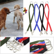 Nylon Two Way Double Dog Leash Lead Walk Two Dogs With N Lead D One Coupler 