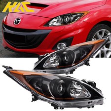 Left Right For 2010 2011 2012 2013 Mazda 3 Halogen Headlight Set Pair Headlamp