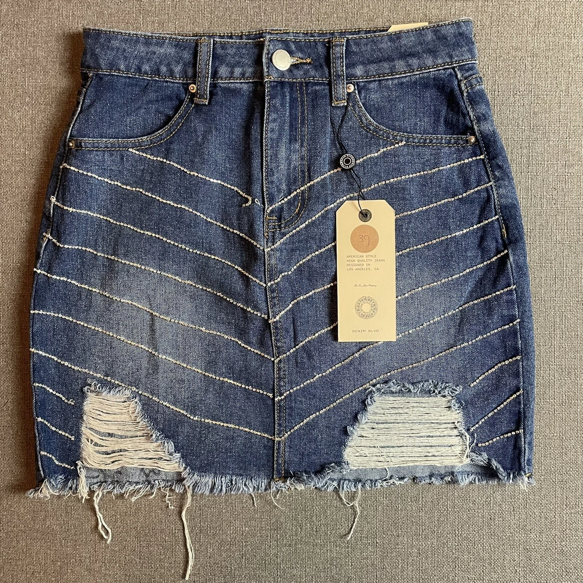 Mid length clearance denim skirts religion
