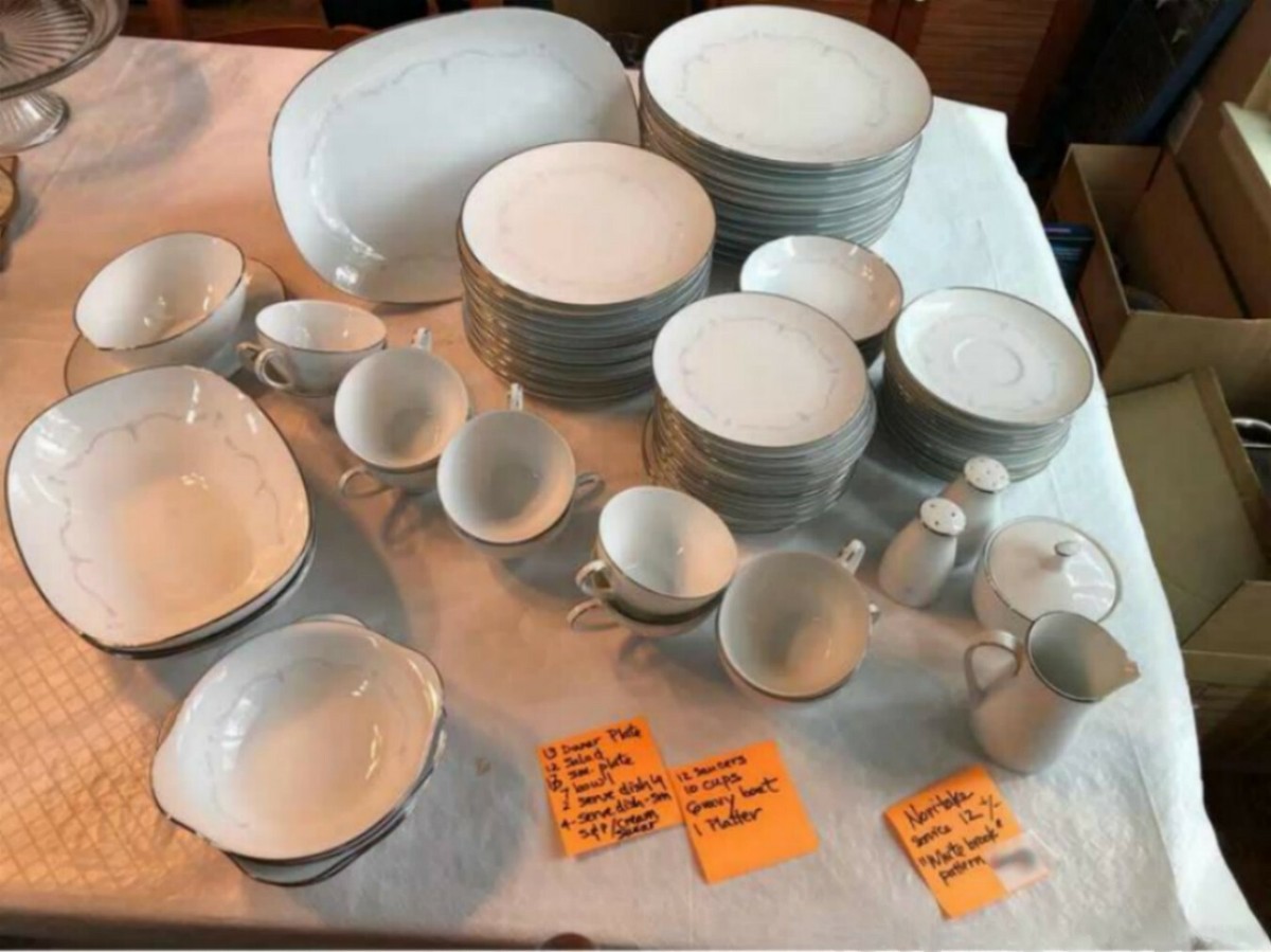 Noritake Whitebrook # 6441 - vintage china set of 78 pieces | eBay
