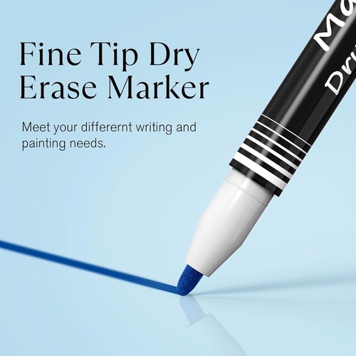 Dry Erase Markers Fine Tip Fine Point Dry Erase Markers with Eraser,Magnetic Dry - Picture 3 of 8