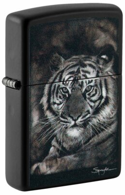 Zippo Windproof Lighter with Tiger Image Designed by Spazuk, 49763