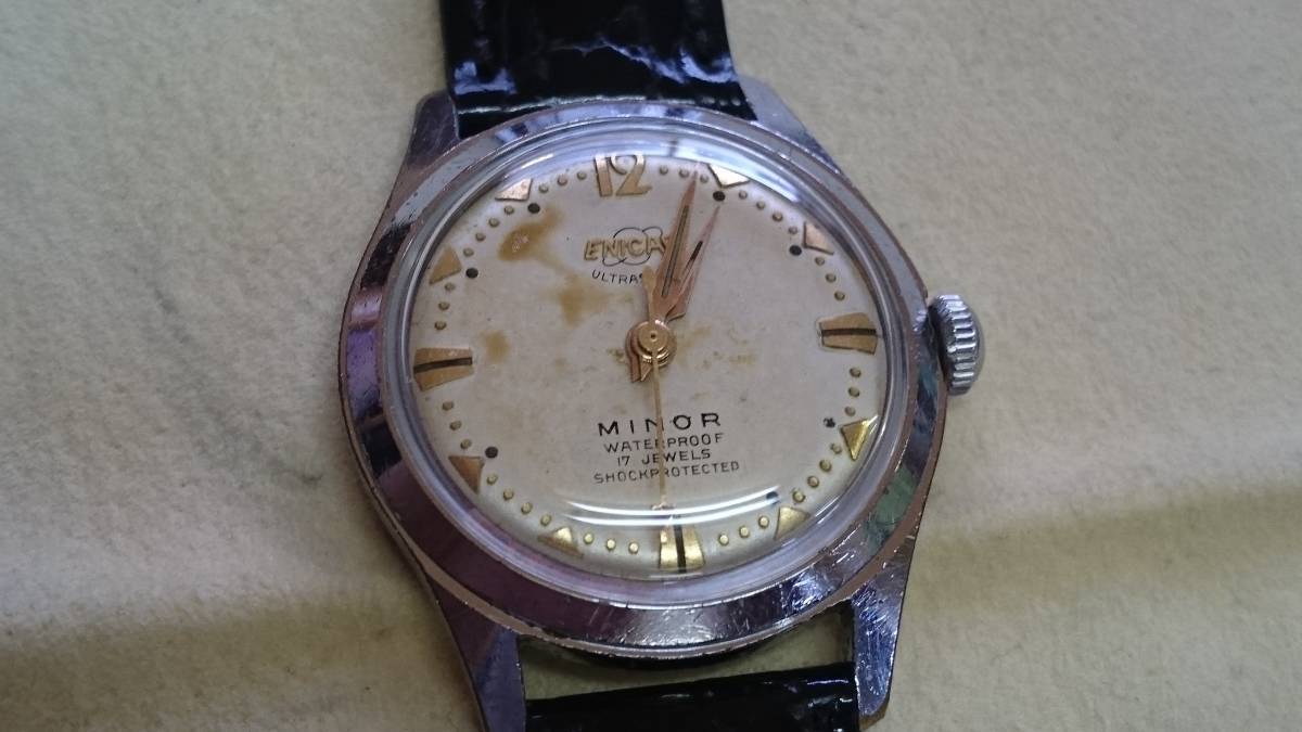 Watch ENICAR MINOR 17 Jewels AS Cal.980 Waterproof Shock Watch ENICAR MINOR 17 Jewels AS Cal.980 Waterproof Shock