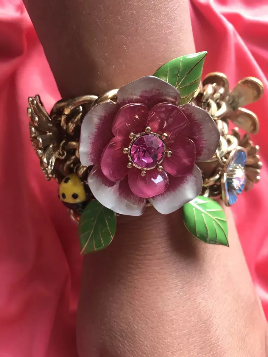 Betsey johnson flower best sale bracelet