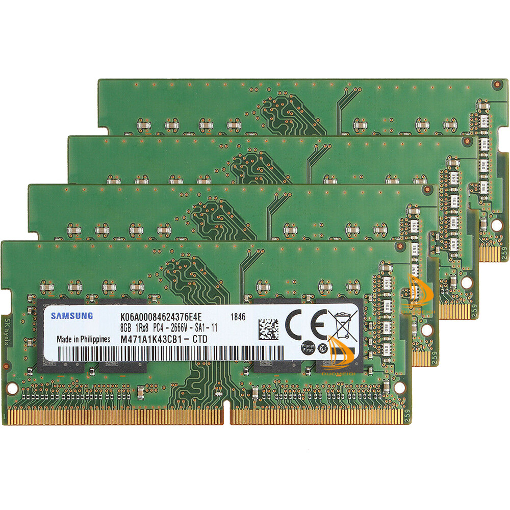Samsung 32GB DDR4 RAM 4x 8GB 1RX8 PC4-2666V 21300Mhz 260pin