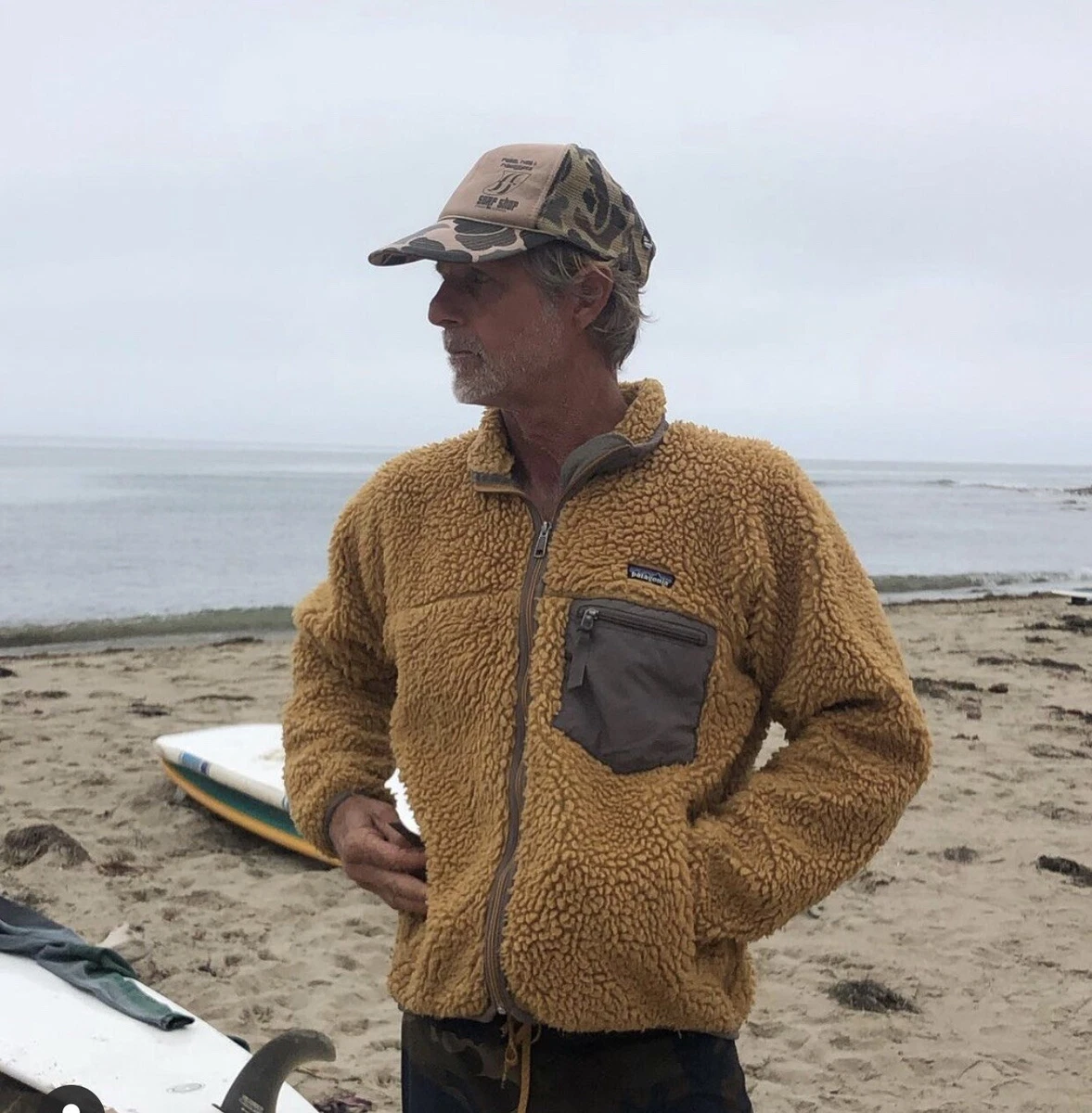PATAGONIA Retro X Lion Tequila Gold Deep Pile Jacket Vintage FA
