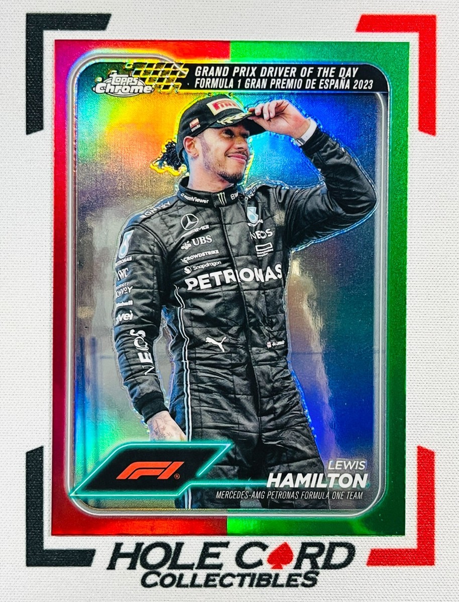 LEWIS HAMILTON 2024 Topps Chrome Formula 1 F1 #165 Green Red LEWIS HAMILTON 2024 Topps Chrome Formula 1 F1 #165 Green Red