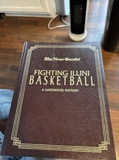 Fighting Illini Basketball Leather bound Lou Henson Legends Auto 377/400 COA