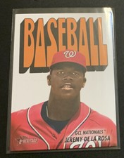 2021 Topps Heritage Minor League Jeremy De La Rosa 1972 Pack Cover Nationals